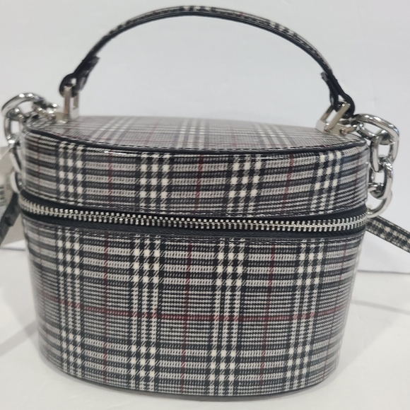 New Aldo grayling bucket bag crossbody houndstooth print 7×5 in. - Picture 2 of 7